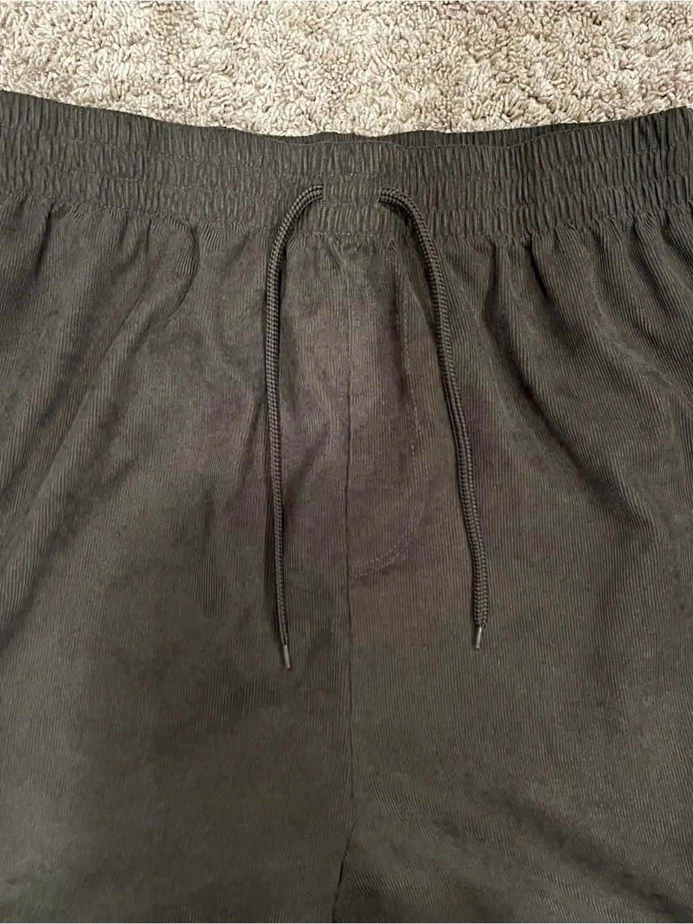 Men's Black Drawstring Casual Shorts